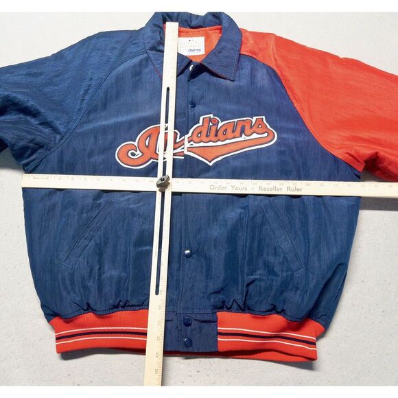 Vintage Starter Cleveland Indians Jacket Mens Large MLB Baseball Lined USA Made - Picture 5 of 8